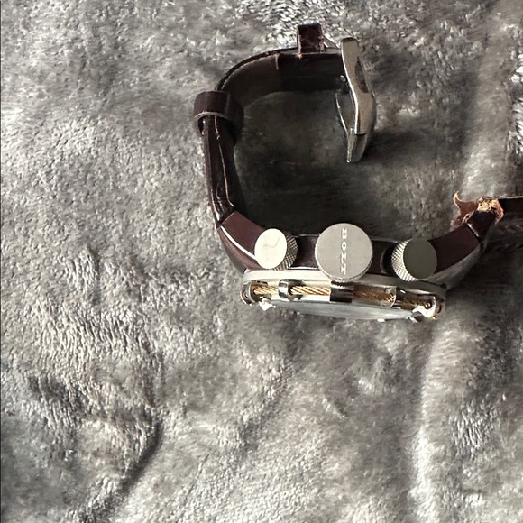 Invicta Silver Dial with Dark Brown Leather Watch - Picture 3 of 3